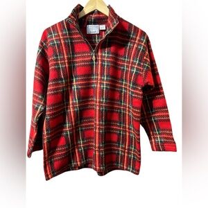 BIZZIT Collection Plaid 100% Polyester red sweater Size P/S